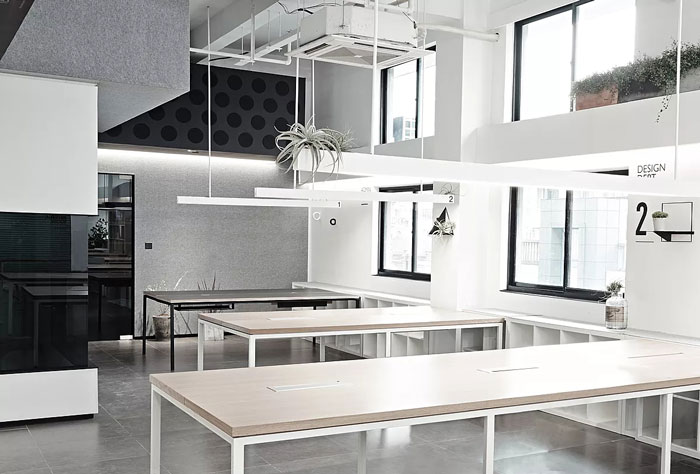 長方形辦公室辦公區裝修效果圖