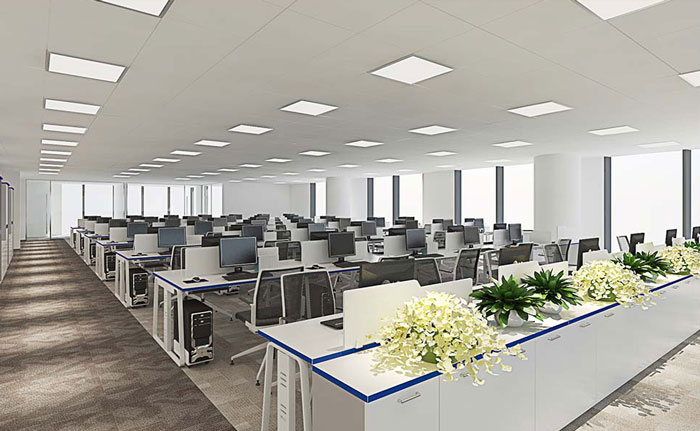 外貿公司辦公室辦公區裝修設計效果圖