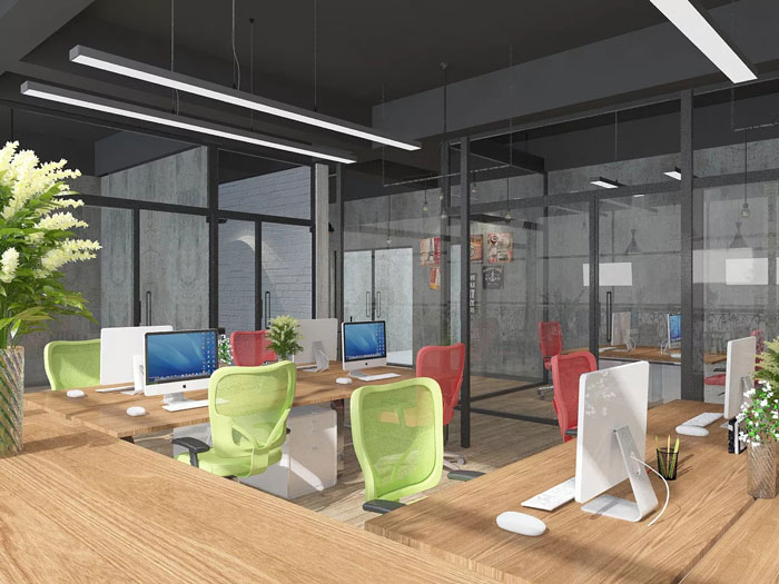 工業風辦公室辦公區裝修設計效果圖