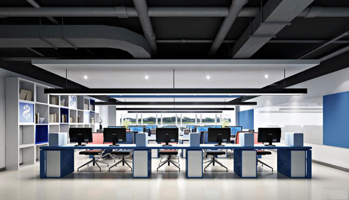 杭州余杭區(qū)臨平辦公室辦公區(qū)裝修設(shè)計(jì)效果圖