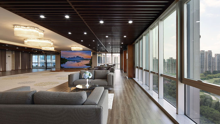 機(jī)電公司辦公室接待區(qū)裝修設(shè)計實景圖