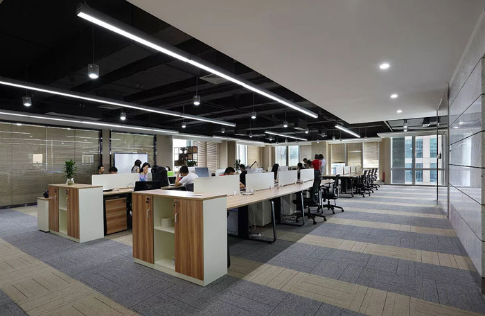 機(jī)電公司辦公室辦公區(qū)裝修設(shè)計實景圖