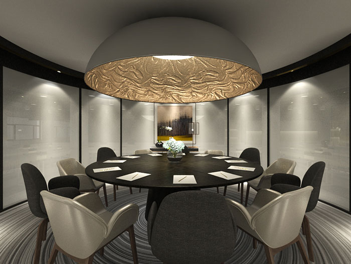 文化傳媒公司辦公室小會議室裝修設(shè)計效果圖