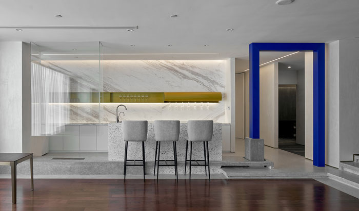 1300平方辦公室茶水間吧臺裝修設(shè)計(jì)效果圖