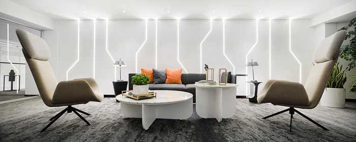 智慧辦公室接待區裝修設計效果圖