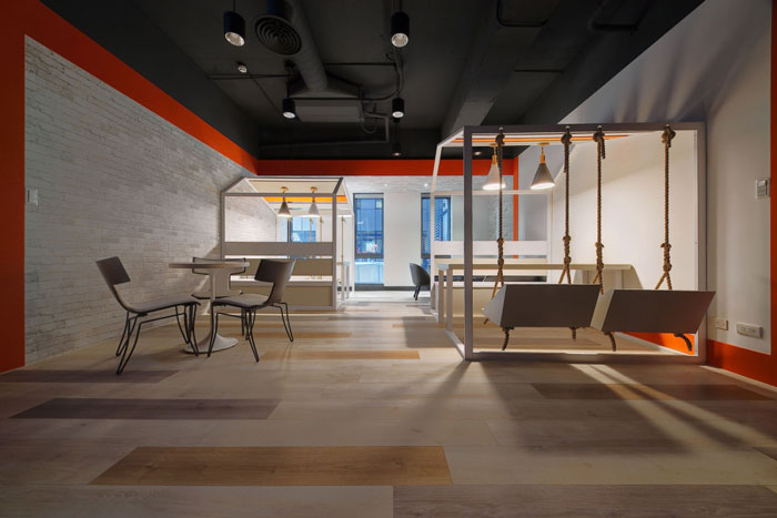 娛樂文化公司辦公室辦公區裝修設計效果圖