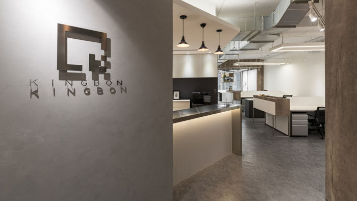 科技公司辦公室進門區(qū)裝修設計效果圖