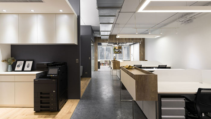 科技公司辦公室辦公區(qū)裝修設計效果圖