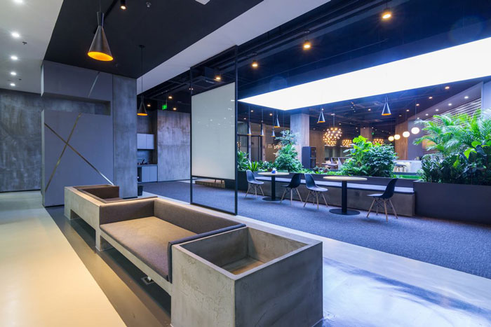 基地辦公室接待區裝修設計效果圖