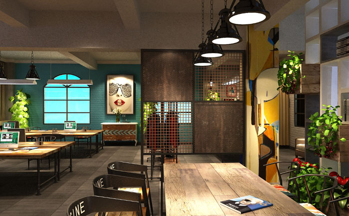 服飾公司辦公室過(guò)道裝修設(shè)計(jì)效果圖