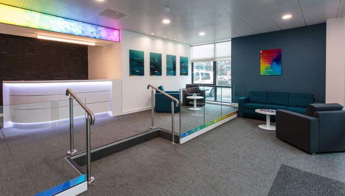 1200平方辦公室前臺裝修設計效果圖