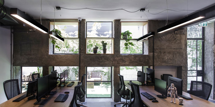 辦公室二樓辦公區翻新改造裝修設計效果圖