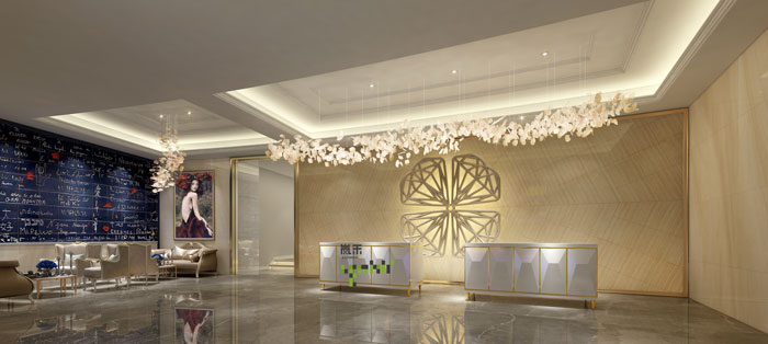 愛情酒店大廳裝修設計效果圖