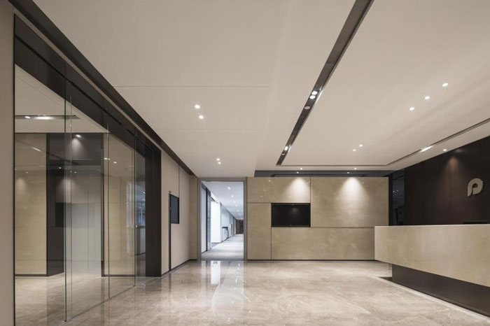 杭州大江東辦公室前臺裝修設計方案