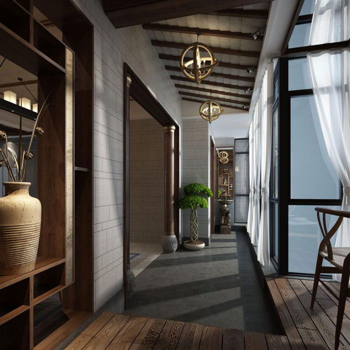 杭州蕭山辦公室陽臺裝修設計效果圖