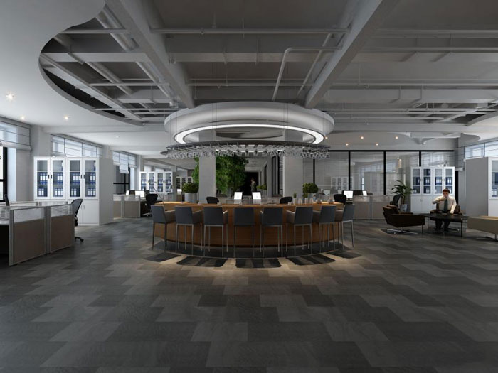 杭州余杭辦公樓辦公區裝修設計效果圖