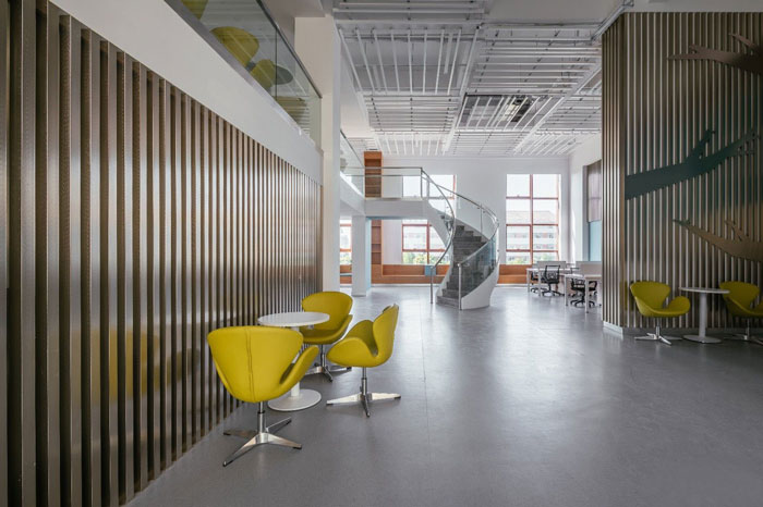 生物公司辦公室前臺接待區裝修設計效果圖