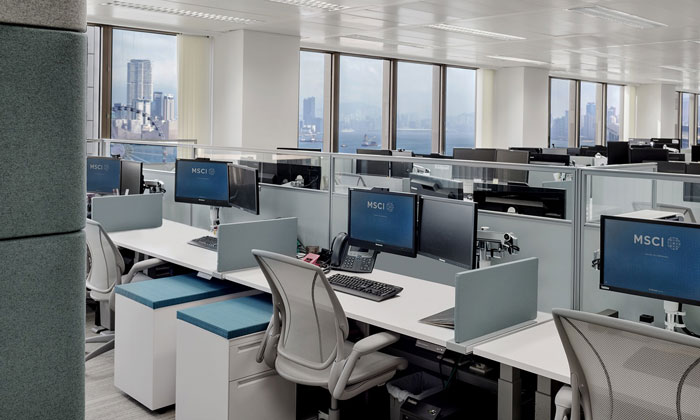 金融理財公司辦公室辦公區裝修設計效果圖