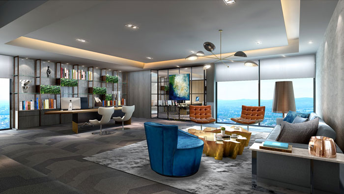 辦公空間總經(jīng)理辦公室裝修設(shè)計效果圖