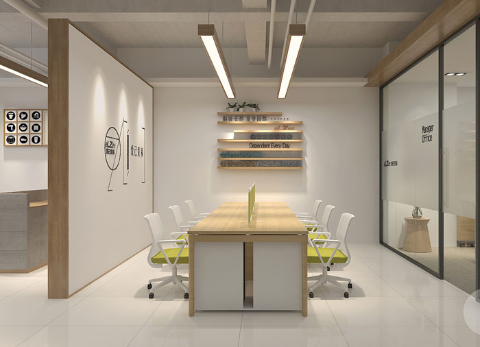 日式辦公室辦公區裝修設計效果圖