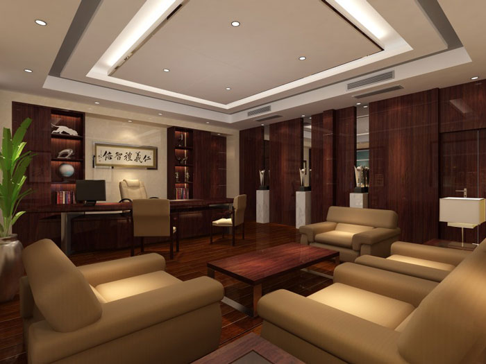 中式老板辦公室設(shè)計方案