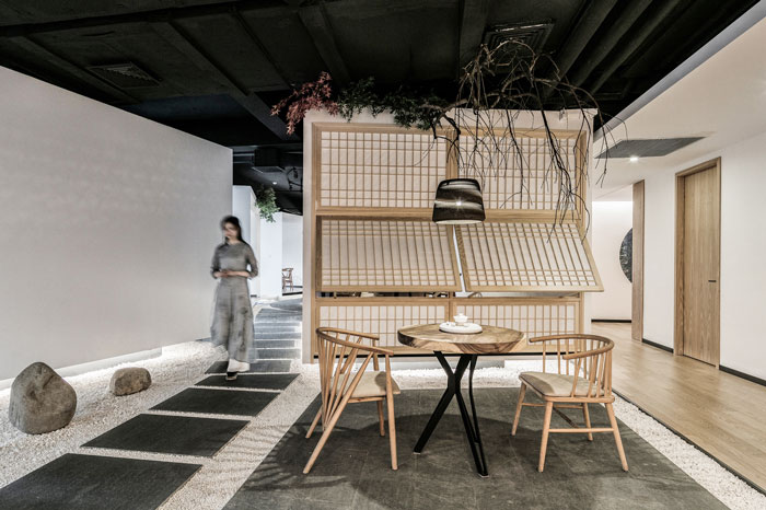 禪意辦公會所過道裝修效果圖