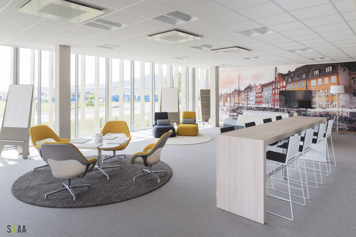 廠房研發(fā)中心辦公室休息區(qū)裝修設計效果圖