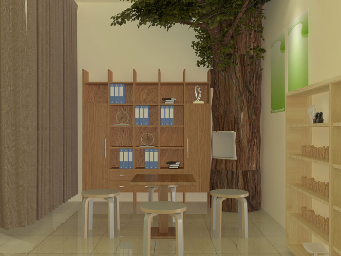 小學(xué)心理咨詢室交流區(qū)裝修設(shè)計方案