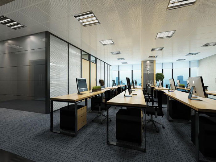 杭州桐廬辦公樓辦公區裝修設計效果圖