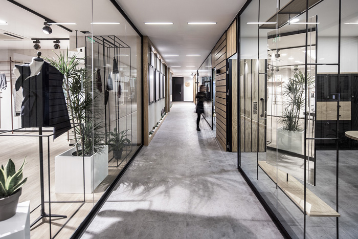時裝公司辦公室走廊裝修設計效果圖