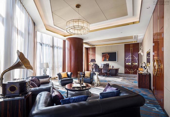 金融控股公司董事長(zhǎng)辦公室裝修設(shè)計(jì)效果圖