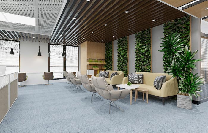 金融公司接待區裝潢裝飾設計效果圖