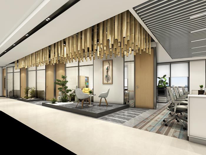 集團(tuán)公司辦公室過(guò)道裝修設(shè)計(jì)效果圖