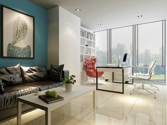 電商科技公司總經(jīng)理辦公室裝修設(shè)計效果圖