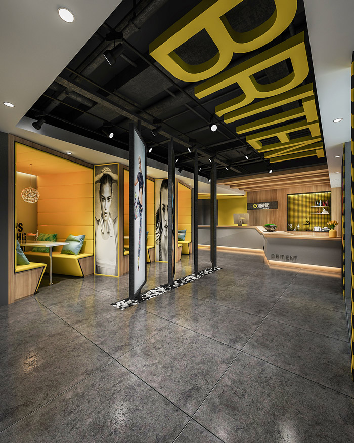 舞蹈培訓基地接待區裝修設計效果圖