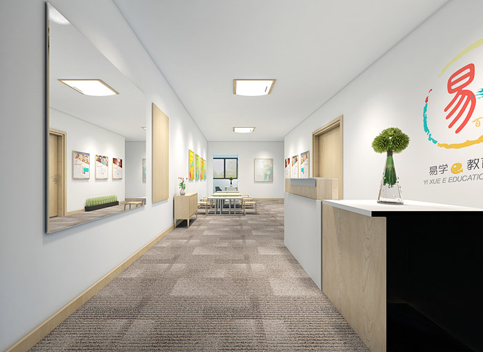 教育培訓(xùn)機(jī)構(gòu)前臺裝修設(shè)計(jì)效果圖