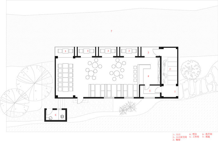 鄉村酒吧裝修設計平面圖