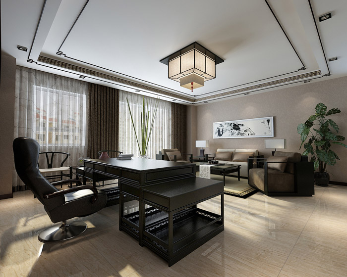 私人辦公室辦公區(qū)裝修設(shè)計效果圖