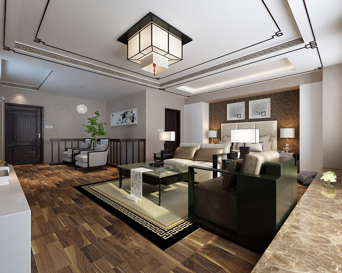 私人辦公室二樓洽談區(qū)裝修設(shè)計效果圖