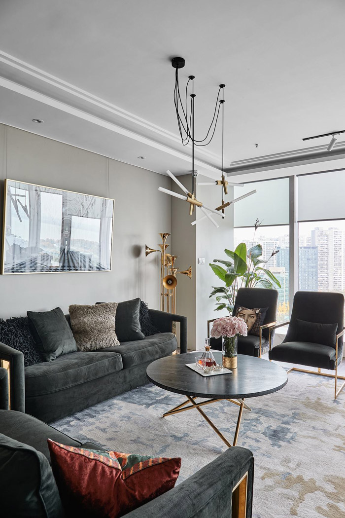 150平方家庭公寓辦公室接待區裝修設計效果圖