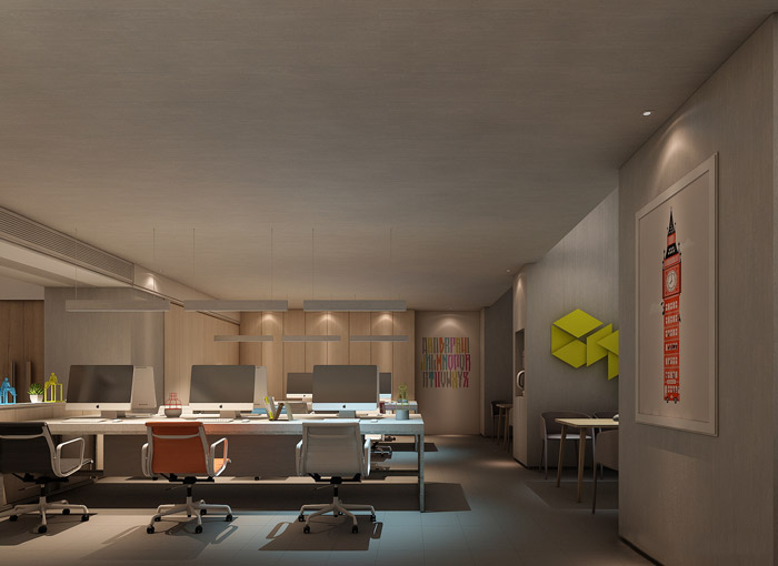 新中式辦公室辦公區(qū)設(shè)計裝修效果圖