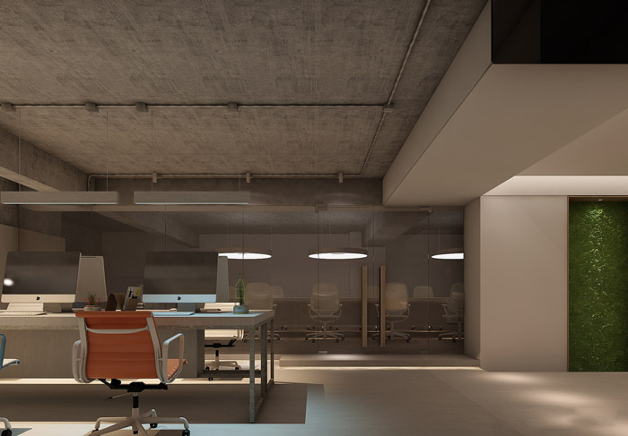 新中式辦公室辦公區(qū)設(shè)計裝修效果圖