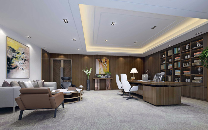 現代簡約總經理辦公室裝修效果圖