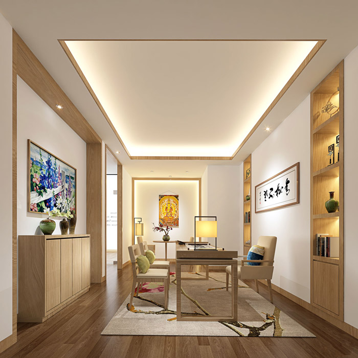 財富管理公司辦公室接待區裝修設計效果圖