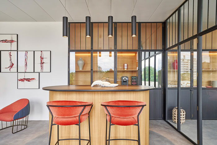 研究機構辦公室接待區裝修設計效果圖