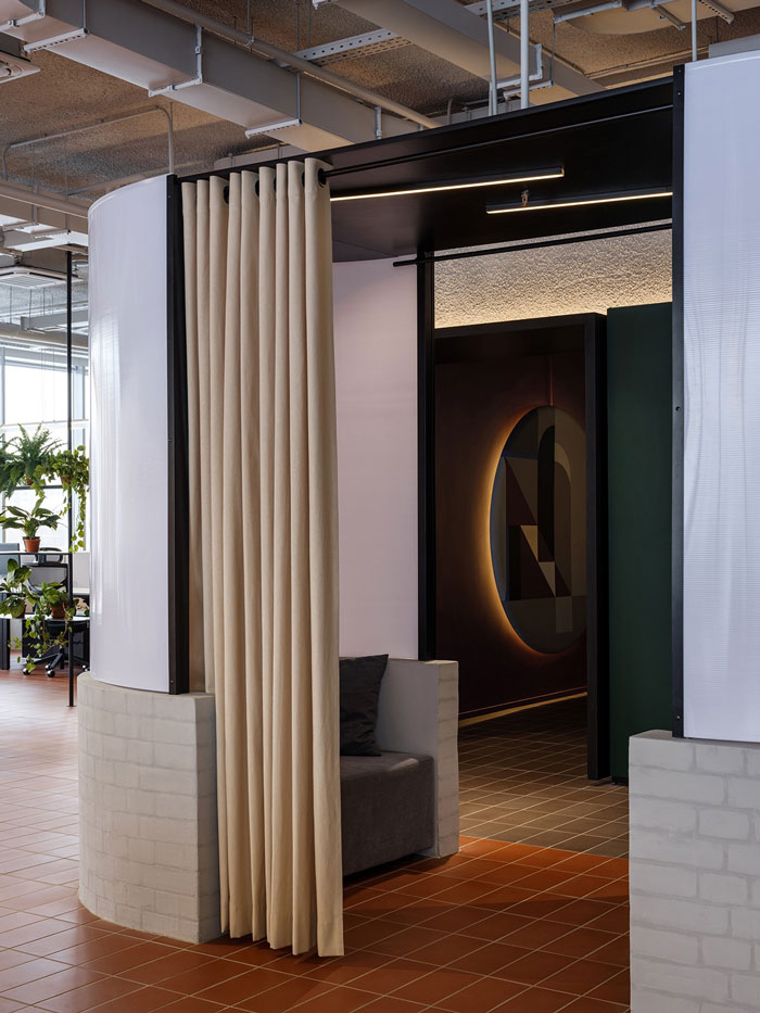 極簡辦公室接待區裝修設計效果圖