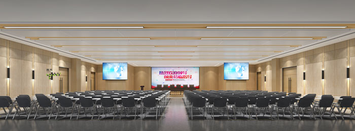 杭州環(huán)保公司辦公室大會議室裝修設(shè)計效果圖