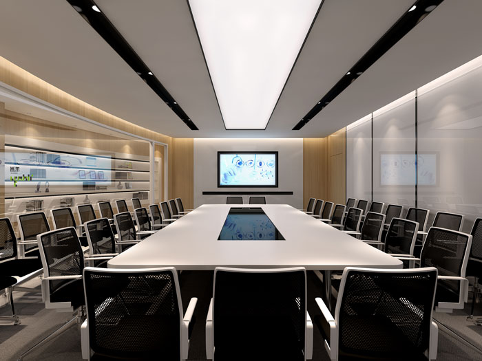 杭州器材公司辦公室會(huì)議室裝修效果圖