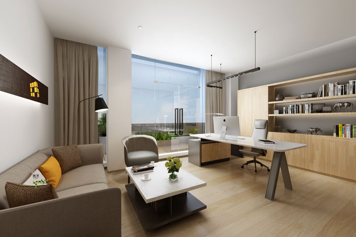 杭州聯(lián)合辦公總經理辦公室裝修設計效果圖