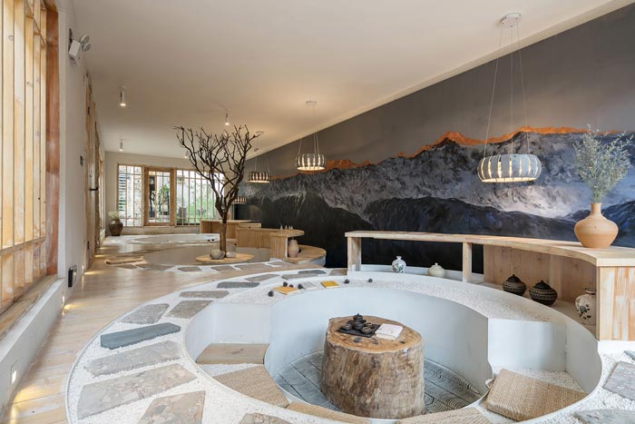 簡約民宿大廳裝修設(shè)計(jì)效果圖